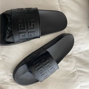 Givenchy 4G Logo Embossed Rubber Slides